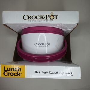 Crock-Pot Lunch Crock White/Magenta + FREE GIFT NWT